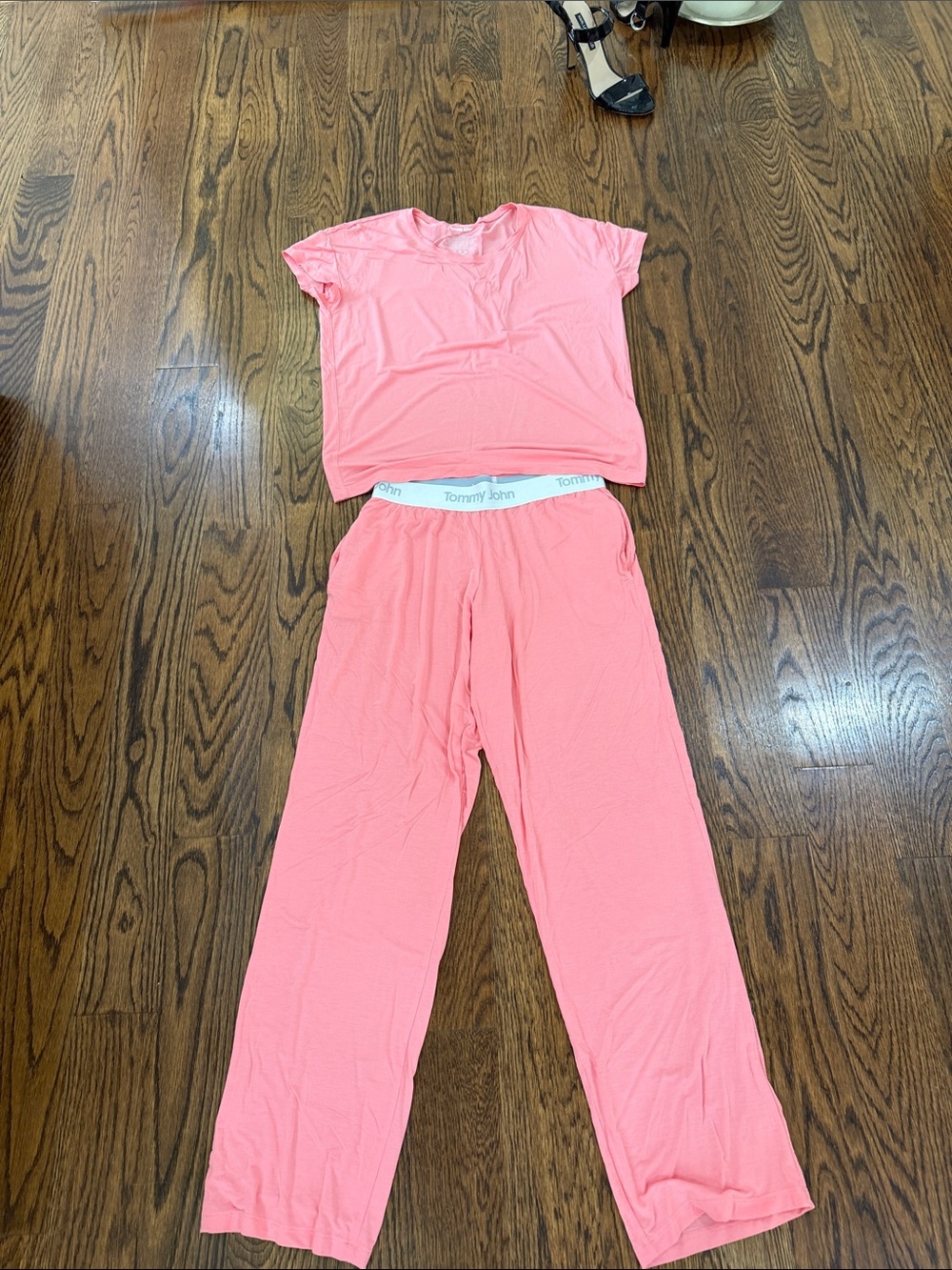 Tommy John Coral Pink Girls' Two-Piece Pajama Set